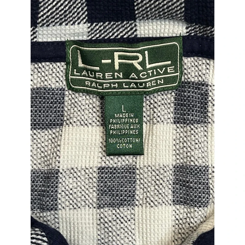 Lauren Ralph Lauren‎ Sweater Jacket 100% Cotton Full Zip Size Large